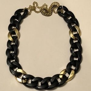 Black and Gold Chain Link Necklace